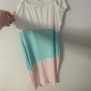 Boohoo PERNILLE STRAPPY COLOUR BLOCK DETAIL MIDI DRESS